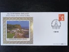1996 25p NORTHERN IRELAND BLUE FLUOR BENHAM D264 LTD EDN FDC & BELFAST PC SHS