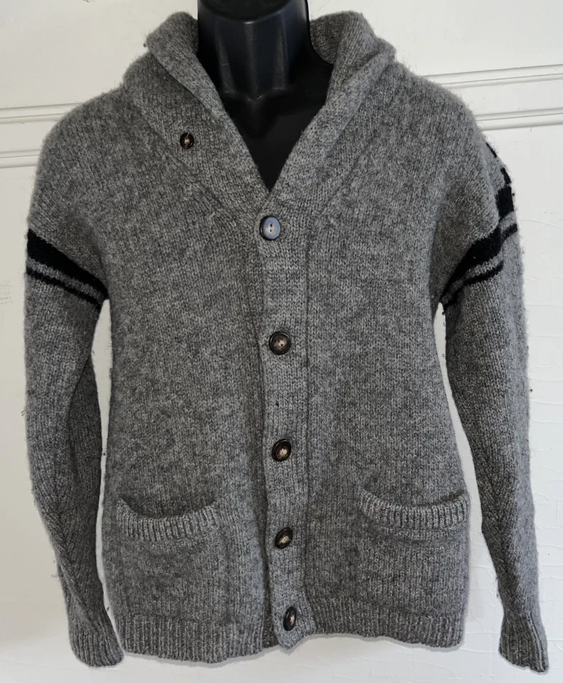 VTG 70s Pringle of Scotland Cardigan Wool Shawl Collar Tribal Kachina Sweater M - Image 4 of 4