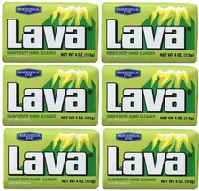 (6 Pack) Lava Heavy Duty Hand Cleaner with Moisturizer 4 oz Bar Soap WD40