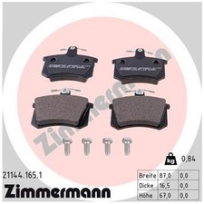 Zimmermann Bremsbelagsatz Bremsklötze hinten 443698451B 4D0698451F | 160257