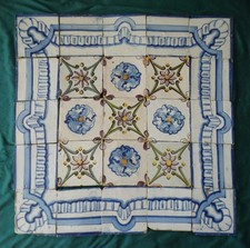 antike Fliesen, Portugal 19 Jh. Azulejos, Tile, Tegel, Carreaux Ancien