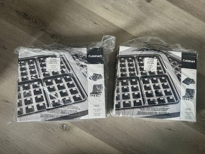 2er set Cuisinart GR020E Waffelplatten für den GR4E, Schwarz