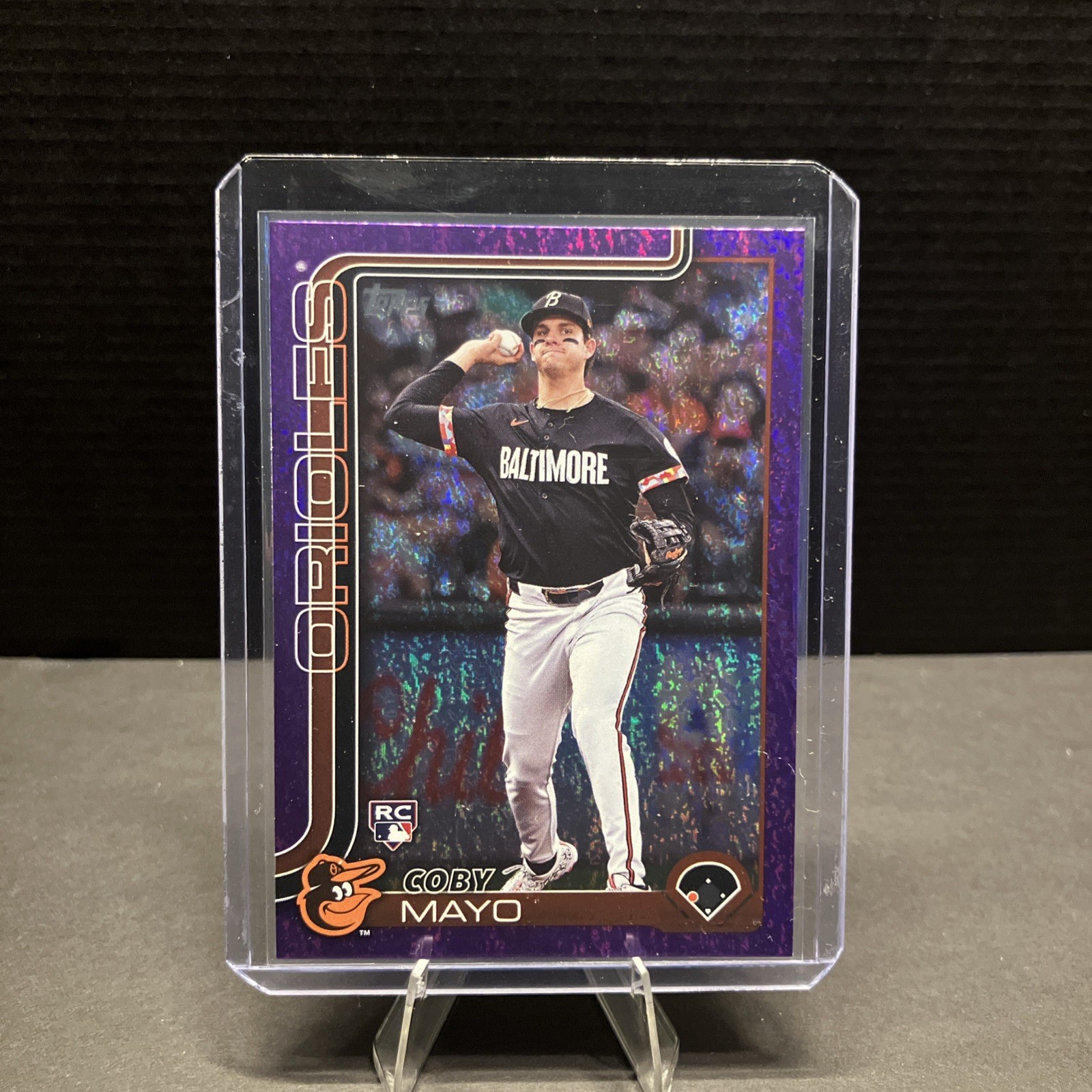 2025 Topps Series 1 - Coby Mayo #20 Purple Holofoil /250 (RC)