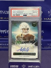 2025 Panini Luminance Future Signatures NIL Arch Manning Auto Green PSA 10!!