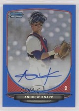 2013 Bowman Draft Chrome Prospect Blue Refractor 16/99 Andrew Knapp Auto mm8