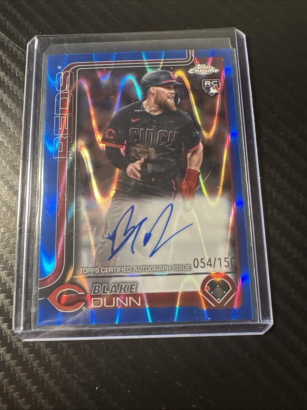 2025 Topps Chrome - Rookie Autographs Blake Dunn Blue RayWave Refractor /150
