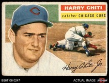 1956 Topps #179 Harry Chiti Grey Back Cubs COMMON VARIATION 2 - GOOD