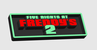 Five Nights at Freddy's 2 - 3D gedrucktes Film Logo Schild/Plakette