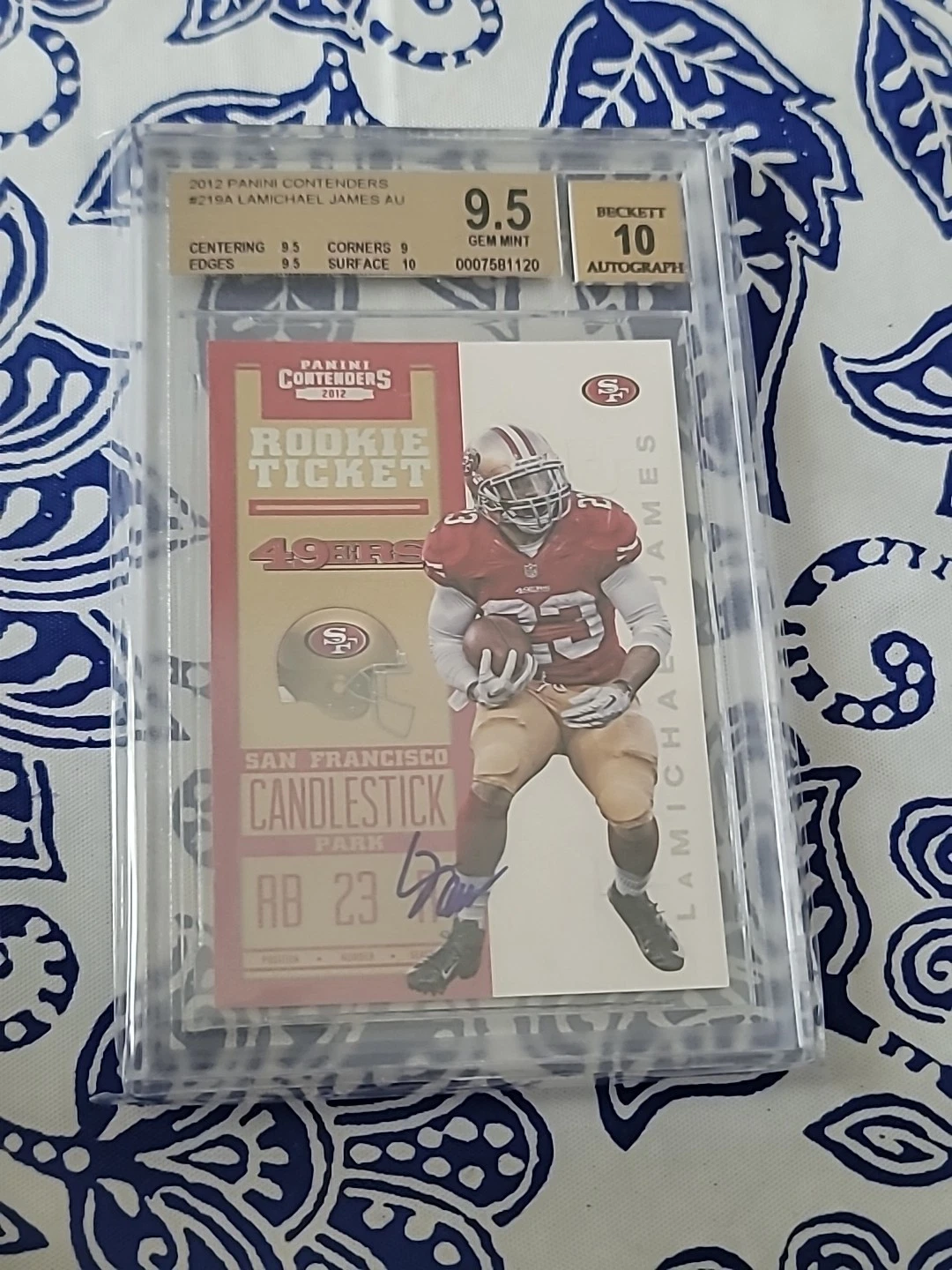 LaMichael James Panini Contenders Rookie Ink #18 Base