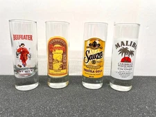 Lot Of 4 VTG Collectible Souvenir Barware Shot Glasses *See Photos for Details*
