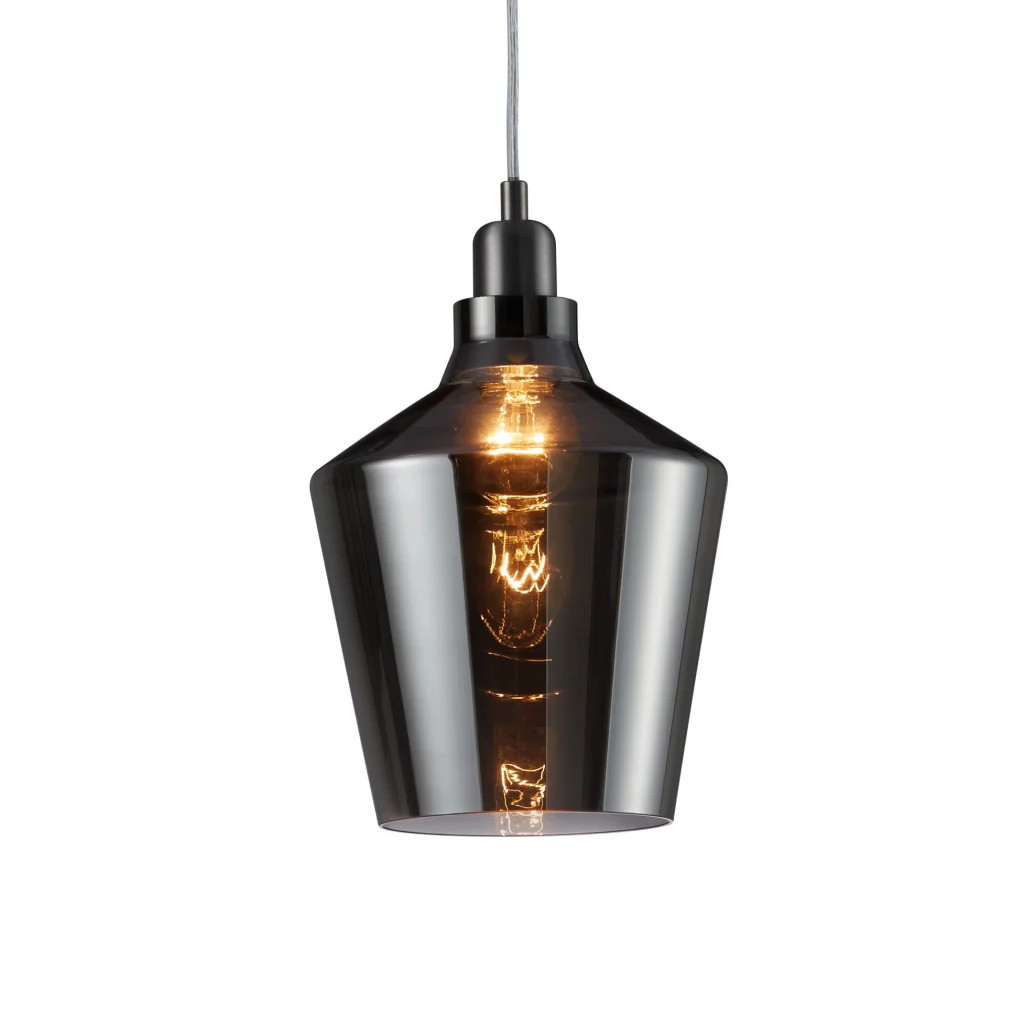 Ceiling Light Grey Calais Smoked Glass Trio 304800142
