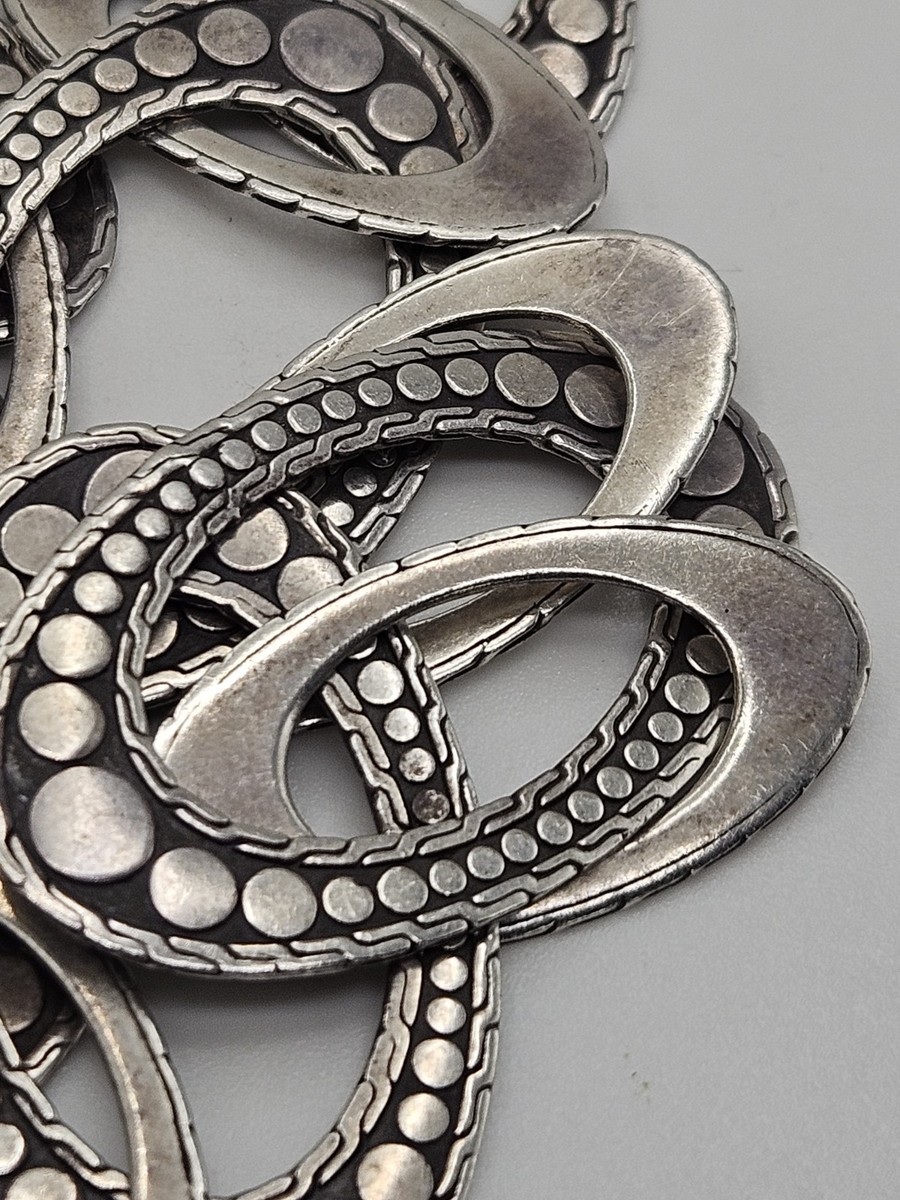 John Hardy Dot Menari Sterling Silver Link Necklace | eBay