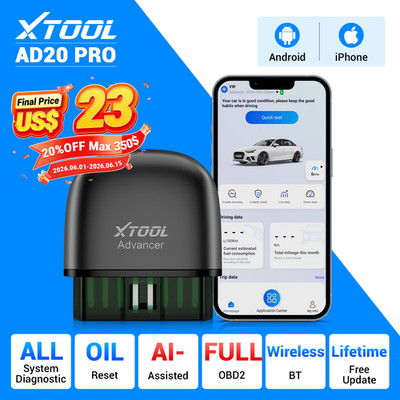 XTOOL AD20 PRO OBD2 Scanner Full System Diagnostic Tool Bluetooth Code Reader