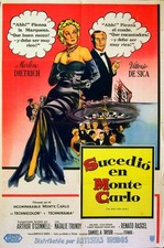 MONTE CARLO STORY 1957 Marlene Dietrich, Vittorio De Sica ARGENTINE POSTER