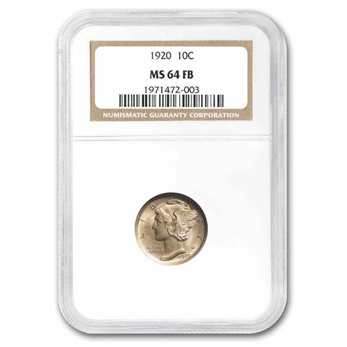 1920 Mercury Dime MS-64 NGC (FB)