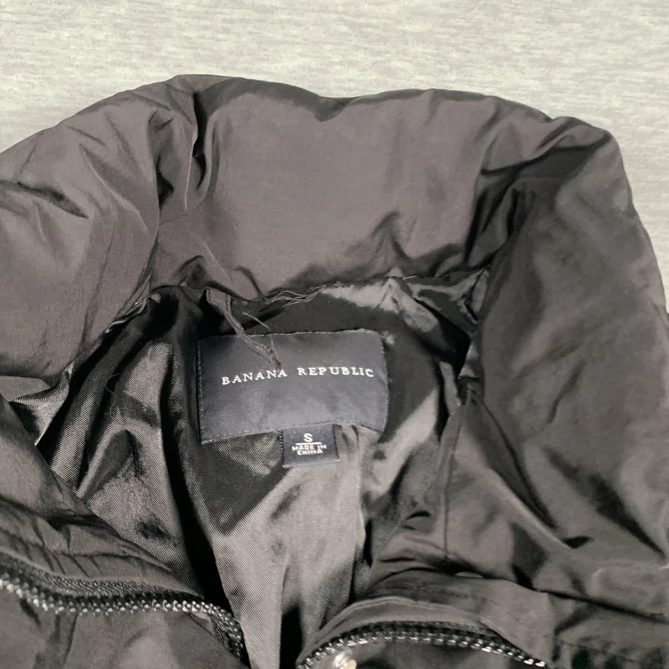 Jaqueta masculina Banana Republic pequena acolchoada Parka casaco inverno quente com capuz - Imagem 4 de 4