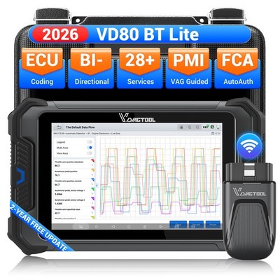 VD80BT LITE OBD2 Scanner Car Diagnostic Tools All System Bi-directional 28+Reset