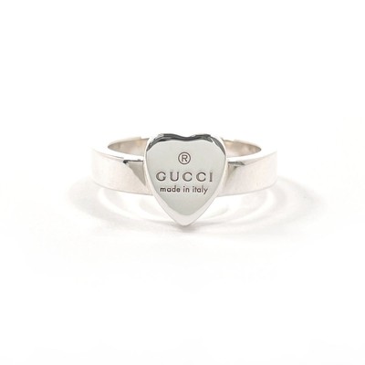 GUCCI Ring Trademark Heart Silver925 US 6.75(US Size) accessory Women