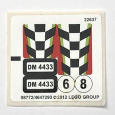 LEGO STICKER SHEET 4433 Dirt Bike Transporter Decals Stickers City Town Off-Road
