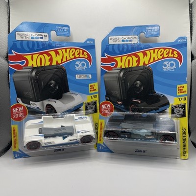X2 2018 Hot Wheels ZOOM IN #242 Black/blue ,white/blue works with GoPro  