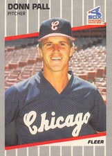 Donn Pall 1989 Fleer 505 Chicago White Sox Rookie BASEBALL Card. rookie card picture