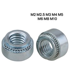 M2-M4 M5 M6 M8 M10 Self Clinching Nuts Steel Round Threaded Clinch Swage Inserts