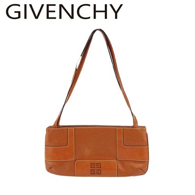 GIVENCHY 4G Logo Hellbraun Leder Damen Schultertasche T21452 Gebraucht