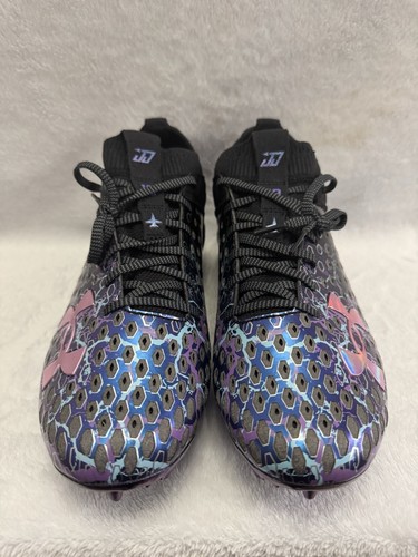 Size 10 M Under Armour Football Cleats Blur Smoke 2.0 Vibranium Justin Jefferson - Picture 2 of 5
