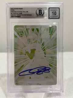 CeeDee Lamb Dallas Cowboys Autographed 2021 Panini Prizm Hype Printing Plate 1/1