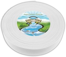 Country Brook Design  2 Inch White Heavy Polypro Webbing, 25 Yards
