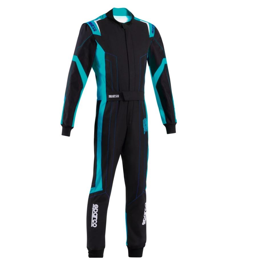 Saldi! Tuta karting bambino Sparco nero/blu TAGLIA SMALL THUNDER ADV FIA 8877-2022