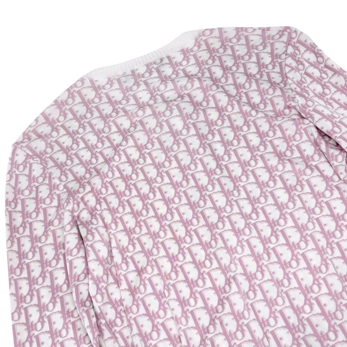 Dior Vintage 2004 Trotter Monogram Zipped Jacket #36 Pink White