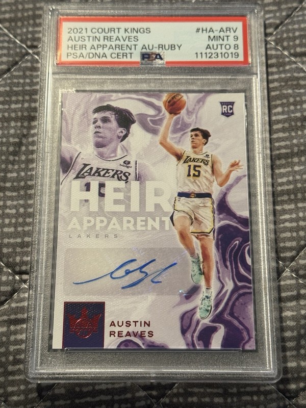 2021 Court Kings Austin Reaves Auto /99 Ruby Psa 9 Auto 8