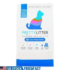 Health Monitoring Cat Litter Lotus Flower Scent Lightweight Odor Control 8lb New