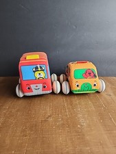 Melissa  Doug K's Kids Pullback Soft Cloth Taxi Car Lot Of 2