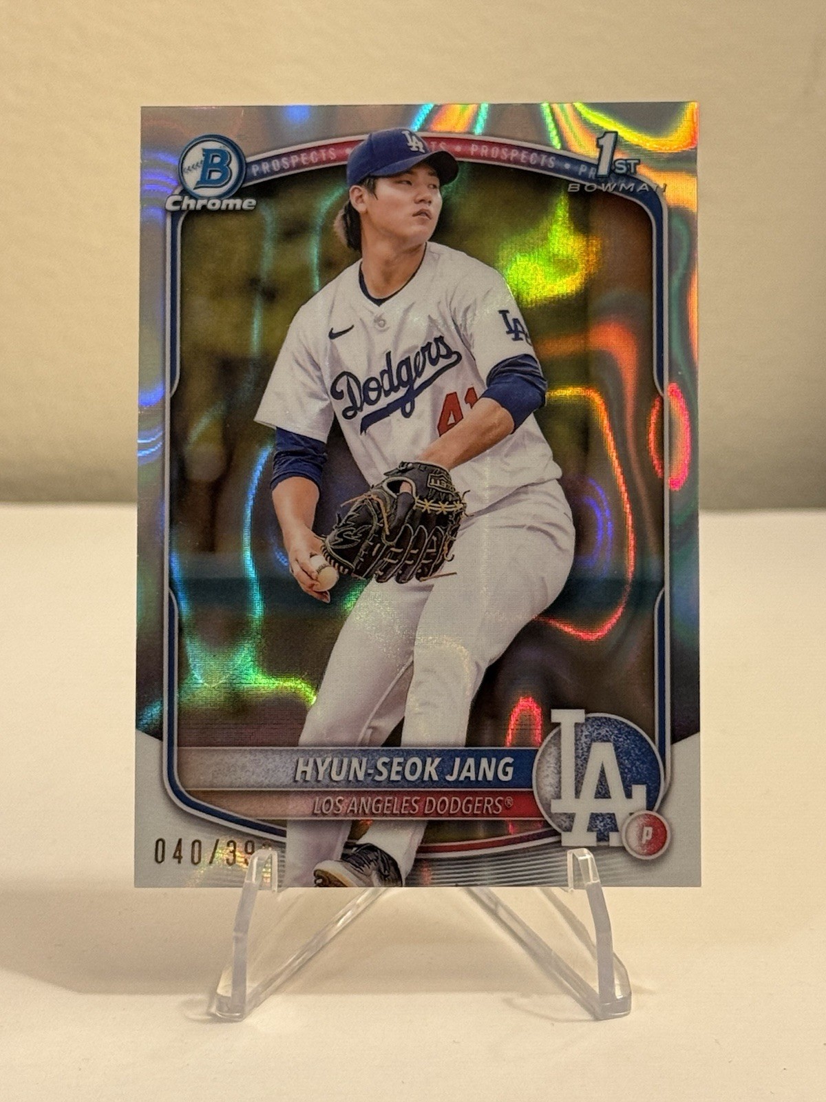 2025 Bowman 1st Chrome ASBEL GONZALEZ Mini-Diamond Refractor #BCP-4 KC ROYALS