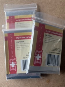 3-MYLAR SOLAR EMERGENCY THERMAL SURVIVAL BLANKET