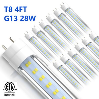 28W 4FT T8 LED Tube Light Bulbs G13 Single Dual Ended F32T8 F40T12 Replace Lamps