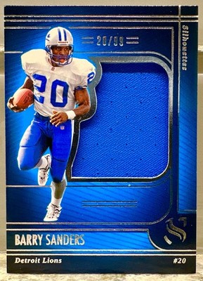 JERSEY NUMBER MATCH! 2025 Panini Silhouette Barry Sanders PW Relic 20/99! LIONS!