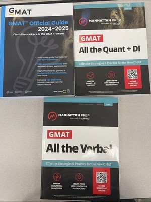 GMAT 3 Book Bundle Brand New
