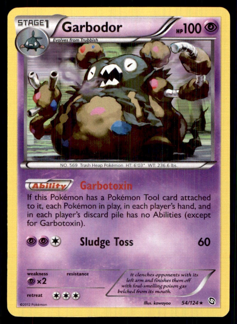 2012 Dragons Exalted Garbodor Holo Rare #54/124