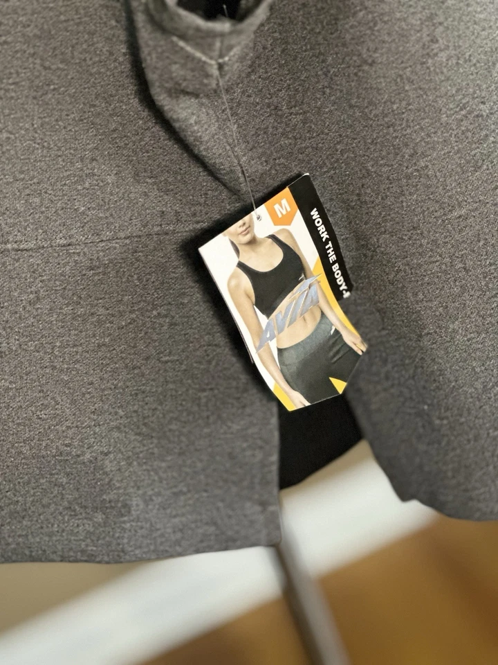 Sudadera con Capucha Avia Para Mujer Manga Corta Talla Mediana 8-10 Gris Pullover Sudadera Nueva con Etiquetas Foto 2 de 4