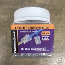 Platinum Tools EZ-RJ45 Cat6 Connectors Clear 100pcs Made in USA 202010J