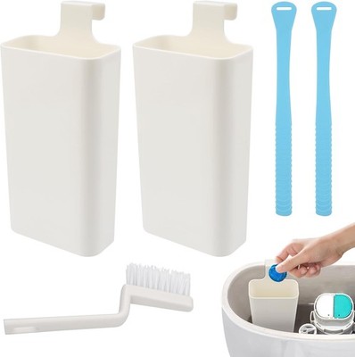 2 PCS Toilet Tank Tablet Holder Set, Toilet Tank Caddy Toilet Bowl Cleaner