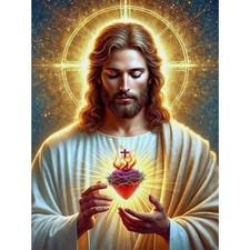 Jesus Diamond Art Kits for Adults, 5D Religious Jesus Diamond Painting Kits f