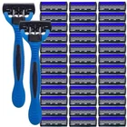 New Shaver Men Razor Shaving 3 Layer Stainless Blade Shaver Reusable Safety Razo