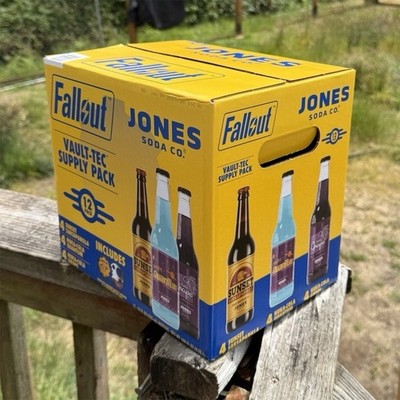 Jones Soda Co. Fallout Vault-Tec Supply Pack 12x 12 fl oz Bottles Variety