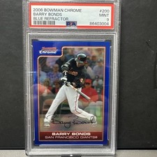 BARRY BONDS 2006 Bowman Chrome #/150 Blue Refractor PSA 9 MINT GIANTS Pop 11