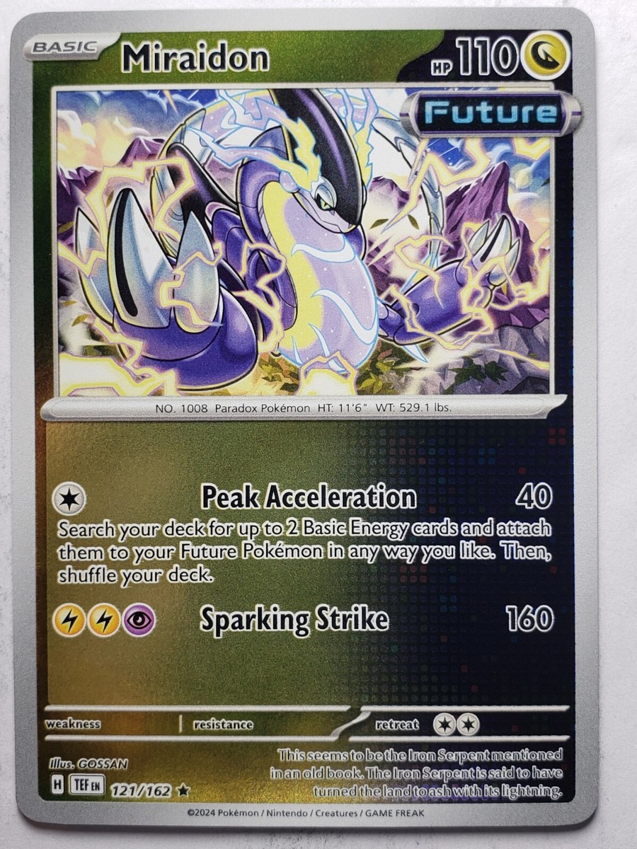 REVERSE HOLO Miraidon 121/162 NM / M - Temporal Forces Pokemon