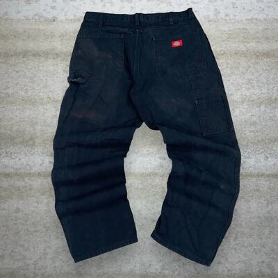 パンツ 90s USA Dickies wide work pants trousers 90s USA製 Dickies874 ワークパンツ ブラック W34L34 90s Dickies 874